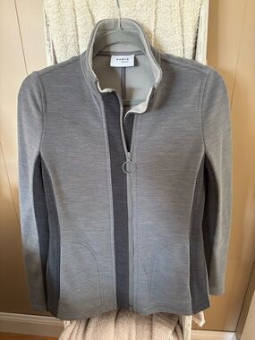 Akris Punto Women's Gray Zip-Front Wool Jacket